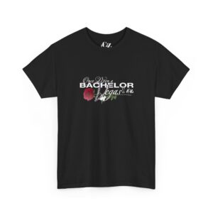 Once Upon a Bachelor Vegas Logo with rose T-Shirt Mockup